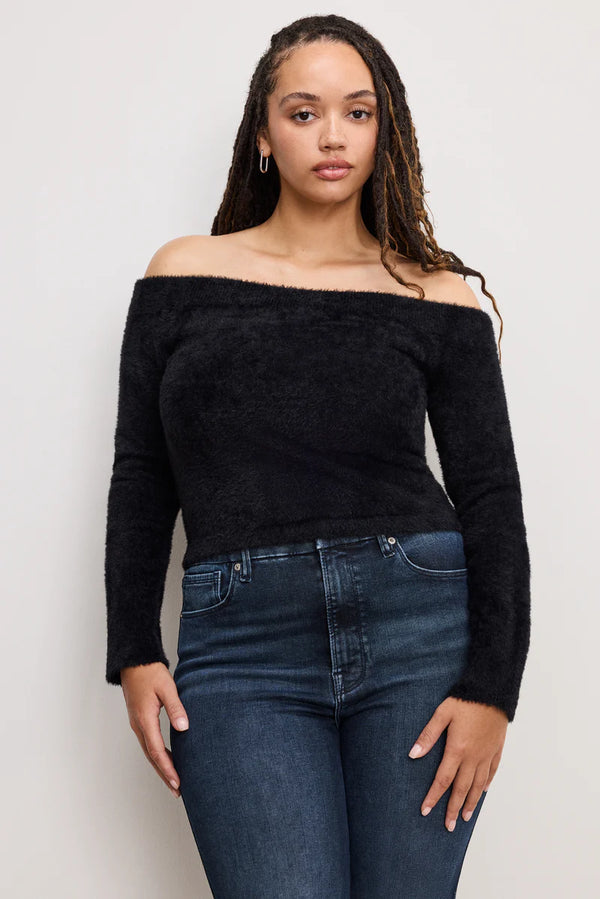 Plush Off Shoulder LS Top