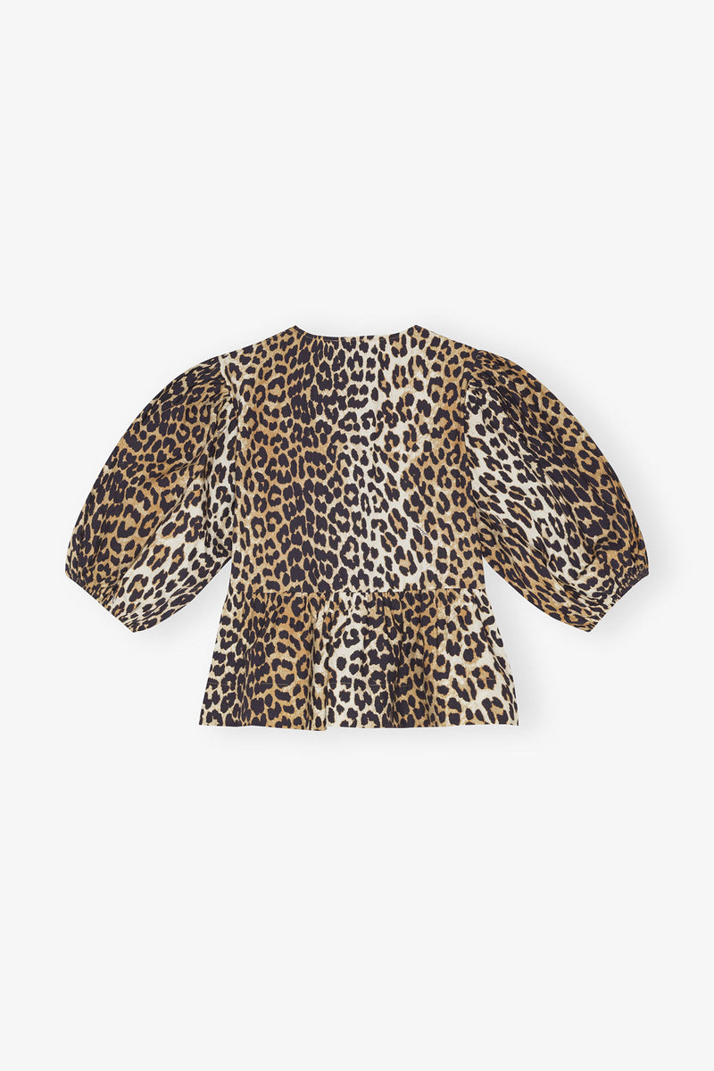 Poplin Peplum Blouse