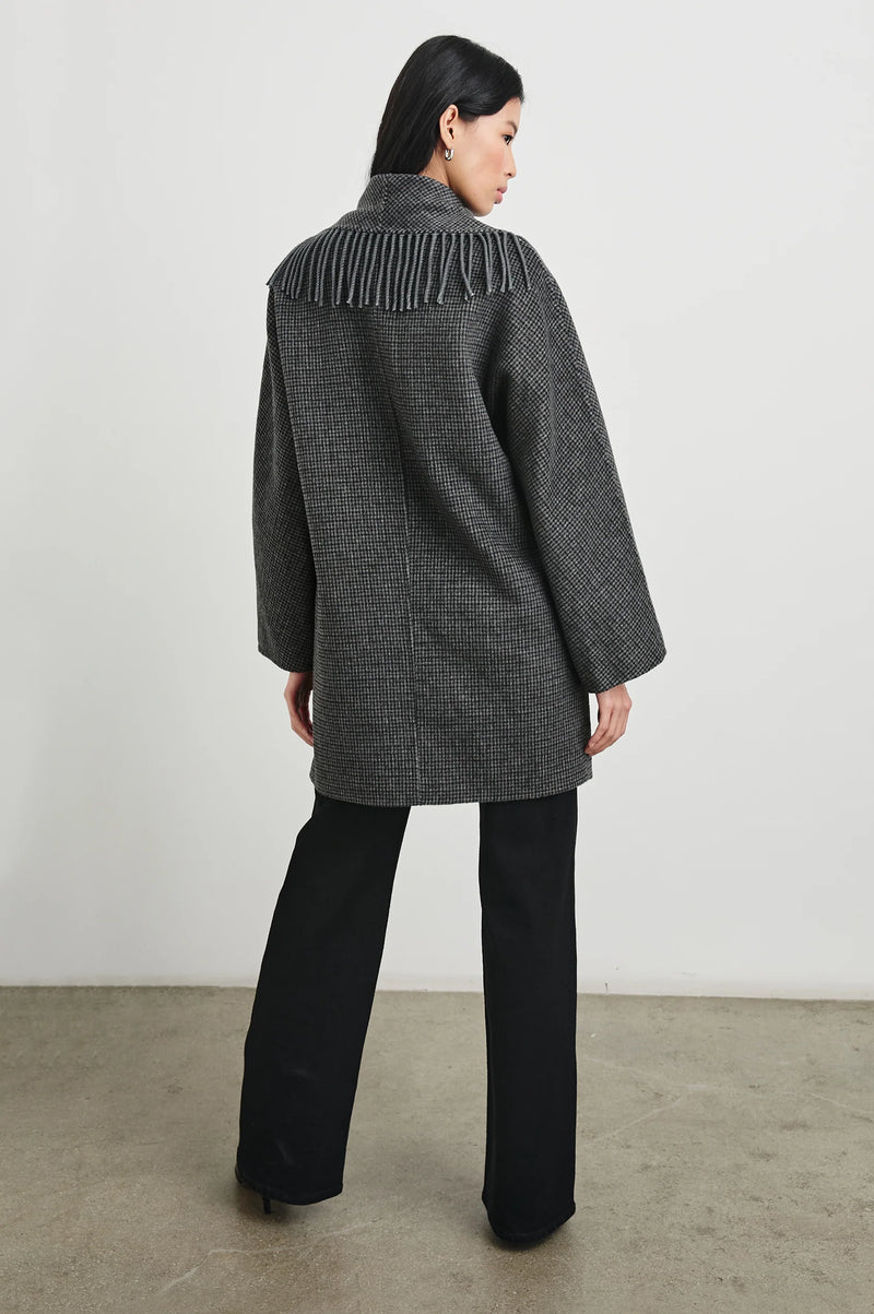 Hugo Coat-Charcoal Check