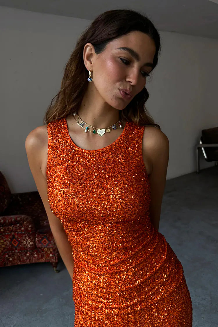 Rust Sequin Tank